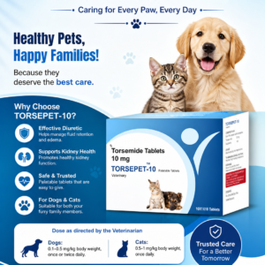 Torsepet-10 Torsemide Tablets 10 mg for Dogs and Cats