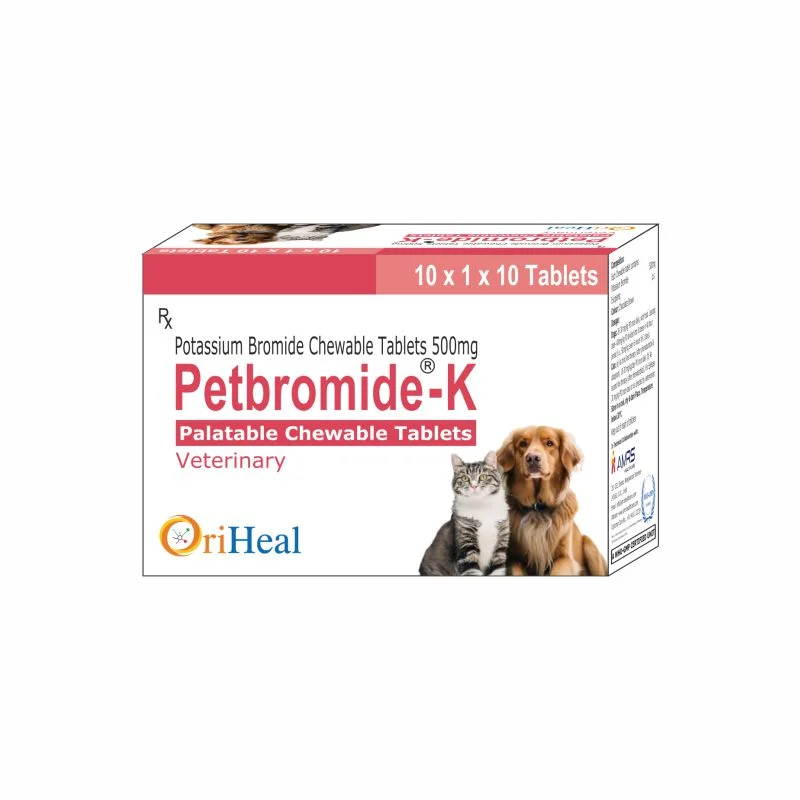 Petbromide-K Potassium Bromide 500mg Chewable Tablets for Dogs | Epilepsy Support Veterinary Medicine
