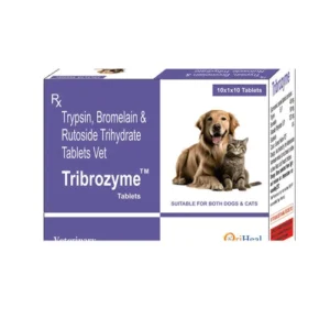 Tribozyme Tablets for dogs and cats containing Trypsin Bromelain and Rutoside Trihydrate