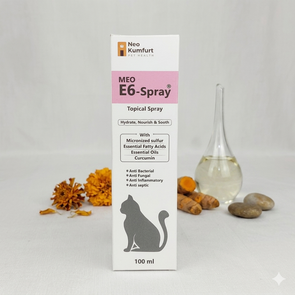 Neo Kumfurt E6 Spray topical skin spray for dogs and cats in 100ml packaging